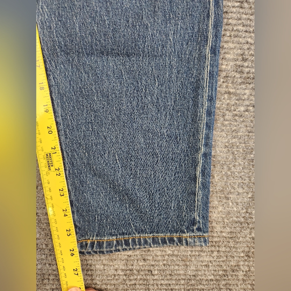Frye Barrel Jeans Womens Sz 2 Button Fly 5-Pockets Dark/Medium Wash Outdoor NWT - Picture 15 of 16